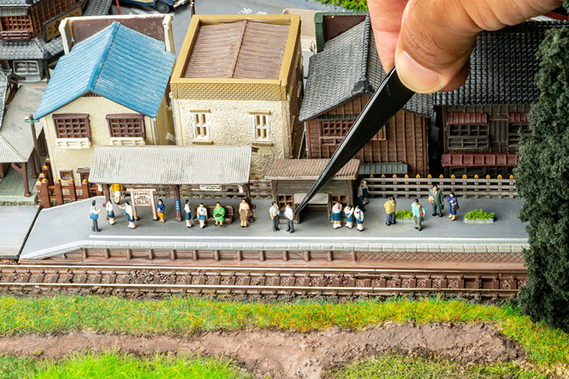 Nゲージ鉄道模型などを使ったジオラマの作り方の工程